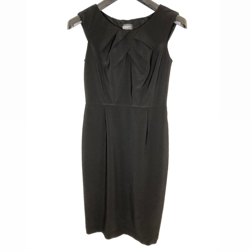 ADRIANNA PAPELL little black dress with decorative chest and back; size …